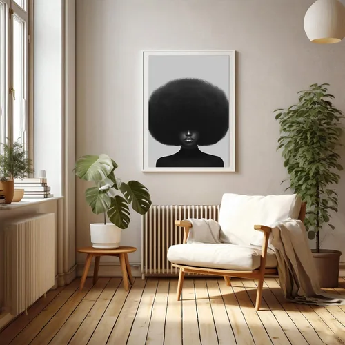 Miniatura 6 de Póster de personas negras, arte de mujeres afroamericanas, arte minimalista para mujer, impresión de mujer afro, obra de arte moderna, 16 x 24