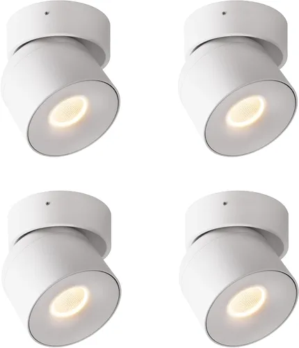 Miniatura 18 de Aisilan Luz LED de Techo Blanca para Interiores 9W Luminaria Montada en Superficie con Foco Giratorio de 360°, Regulable Blanco Cálido 3000K CRI 97+