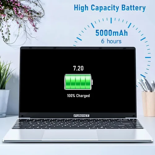 Miniatura 5 de FUNYET Computadora portátil, portátiles para juegos 2026, PC con tapa superior de 14 pulgadas, Windows 11 Pro, 16 GB de RAM SSD de 1 TB, procesador