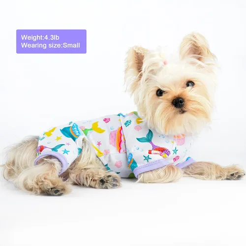 Miniatura 5 de Pijamas para Perros Pjs Ropa Suave y Elástica para Perros para Perros Pequeños Niña Niño Perros de Tamaño Mediano Primavera Verano Ropa para Pastel