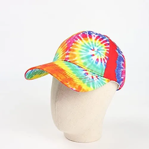 Miniatura 4 de BEARUN Gorra de béisbol de algodón con teñido anudado de perfil bajo, gorra de béisbol de hiphop, sombrero de papá