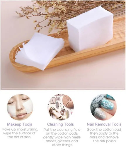 Miniatura 6 de 1000pcs maquillaje facial suave algodón almohadillas para la cara maquillaje eliminación
