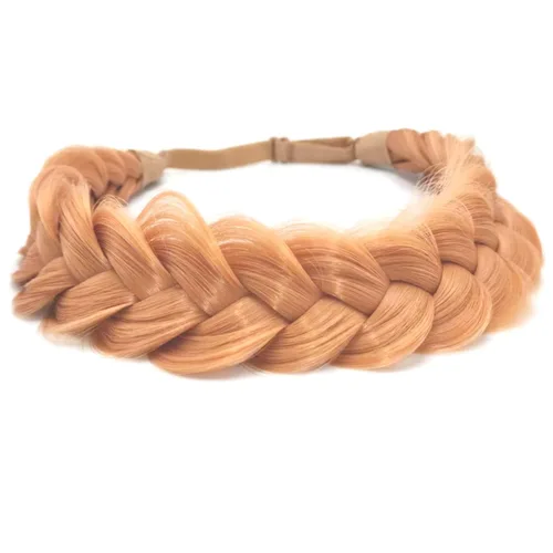 Miniatura 25 de Diadema trenzada, 2 hebras, clásica, gruesa, trenzada, ancha, elástica, de calidad, sintética, trenzada, para mujeres y niñas, estilo bohemio, 2.42