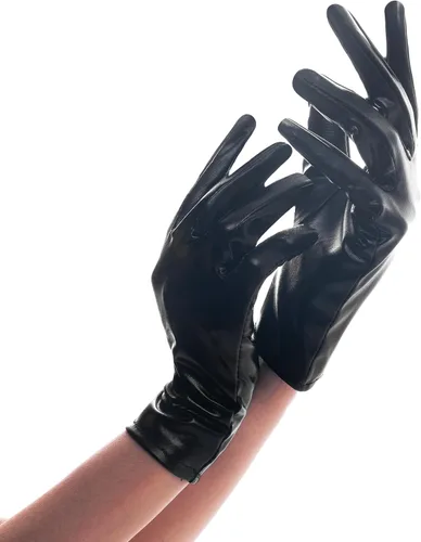 Miniatura 4 de Spooktacular Creations Guantes metálicos negros, unisex de superhéroe negro brillante para adultos, niños, accesorio de disfraz de Halloween, guante