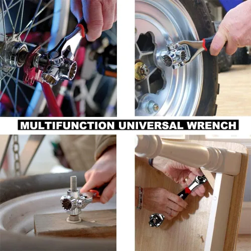 Miniatura 6 de Utoolmart Llave de vaso universal, herramienta multifunción con cabezal giratorio de 360 grados, herramienta de llave de 8 a 0.748 in
