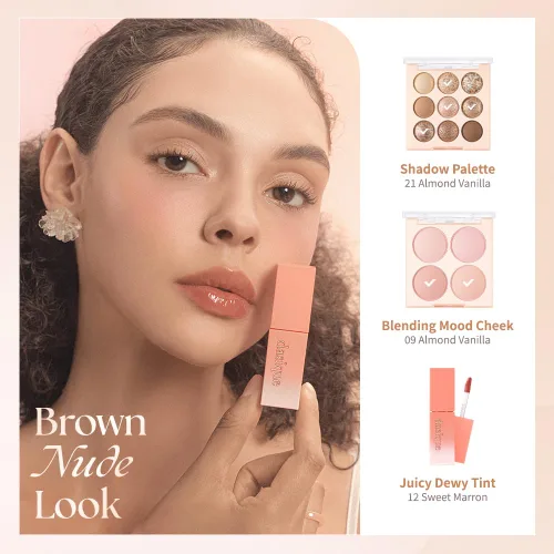 Miniatura 7 de Dasique Blending Mood Cheek #09 Almond Vanilla 4 tonos mezclables en polvo suave y ligero Vegano Blush 09 Vainilla de almendra