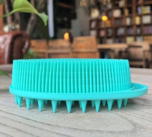 Miniatura 12 de Cepillo sensorial prémium para niños o autismo, limpiador corporal de silicona suave, 2 en 1, cepillos sensoriales para terapia ocupacional, esponja