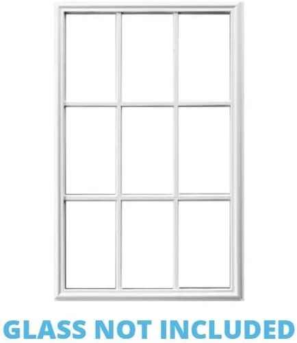 Miniatura 2 de Kit de reemplazo solo para marco de puerta de entrada - ¡El vidrio NO está incluido! (9 Lite para vidrio de 1/2", 22" x 36")
