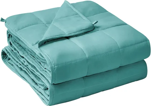 Miniatura 71 de yescool - Manta con peso, 7 libras, fresca, transpirable, con cuentas de cristal prémium, lavable a máquina, para dormir, 60-90 libras, 41 x 60 Gris