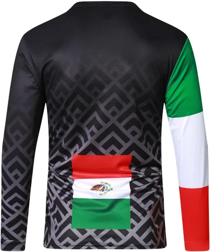 Miniatura 3 de MENUTT Racing - Camiseta de manga larga para hombre, diseño de México para bicicleta de montaña y motocross