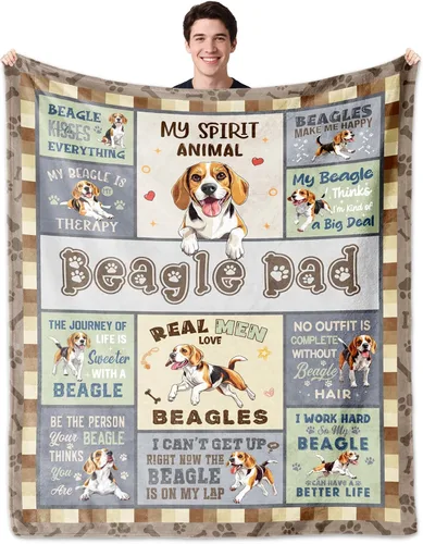 Miniatura 13 de Regalos de Beagle para mujeres, mantas de Beagle de 60 x 50 pulgadas, regalo de Beagles para amantes de mamá, regalos para dueños de perros Beagles