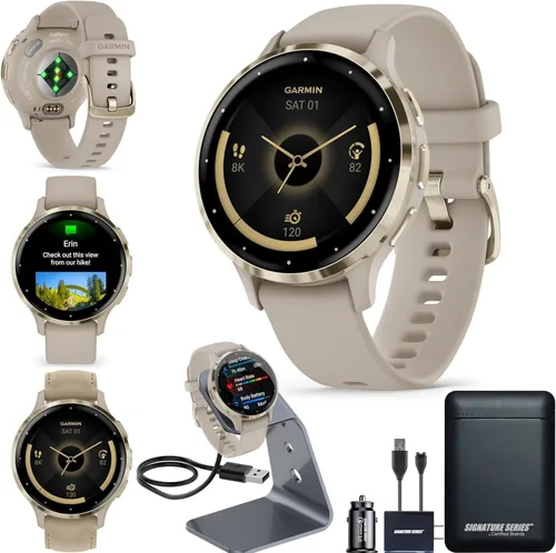 Miniatura 13 de Garmin Venu 3S Reloj inteligente GPS para correr con pantalla AMOLED, funciones avanzadas de salud y fitness, hasta 14 días de duración de batería