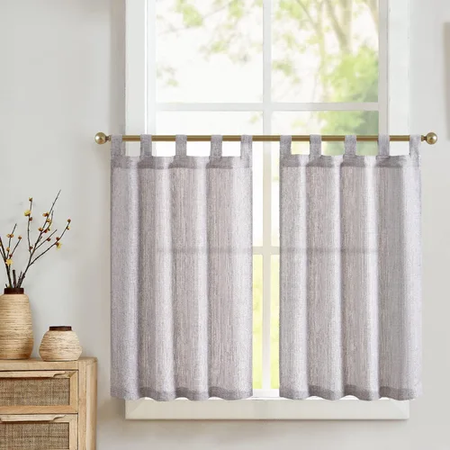 Miniatura 16 de Jinchan - Cortinas opacas del 95% para cocina estilo boho, cortinas de 24 pulgadas para cafetería, cortinas pequeñas estilo bohemio para dormitorio