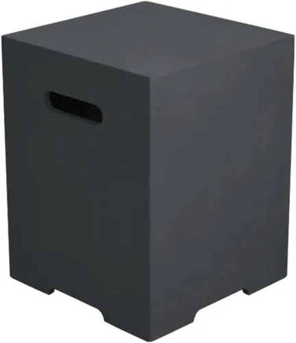 Miniatura 14 de AMS Fireplace Cubierta para tanque de propano de 20 libras Elementi (Cilindro liso - Negro) GFRC, color negro, forma redonda, tamaño - 15.7 x