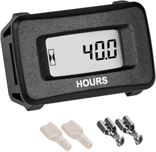 Runleader Kit de medidor de horas LCD digital, AC/DC 5V a 277V, uso para cortacésped ZTR, generador de tractor, carrito de golf, club, coche,