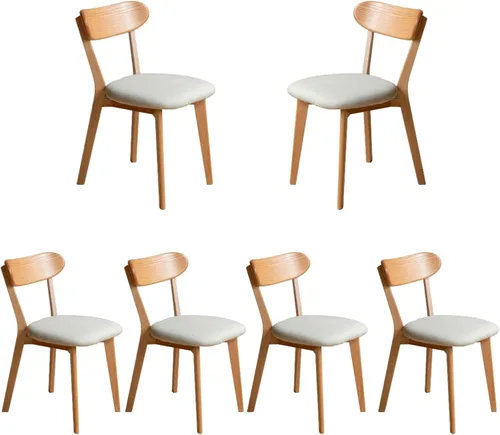Miniatura 14 de Sillas de comedor de madera maciza 100% - Prácticas sillas de cocina - Silla de madera para comedor, cocina (1, negro)