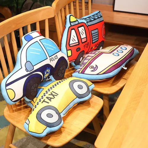 Miniatura 4 de WAIUYIA Almohada creativa con forma de vehículo rellena para auto, camión, bonita almohada de felpa para automóvil, cojín decorativo para cama