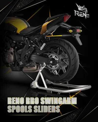 Miniatura 7 de RENO Bobinas deslizantes de carrete oscilante de 6 mm, soporte de acero inoxidable 304 universal M6, deslizadores de cuadro de motocicleta