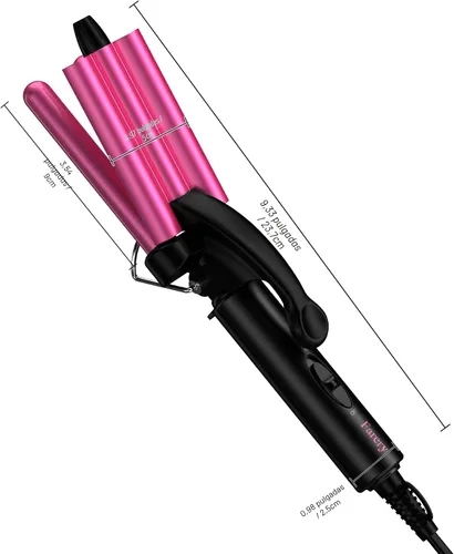 Miniatura 9 de FARERY Plancha de Rizar Mini Onduladora, 1/2 Pulgada, Rizador de Cabello para Mujeres con Ondas de Playa, Infundido con Queratina y Aceite de Argán