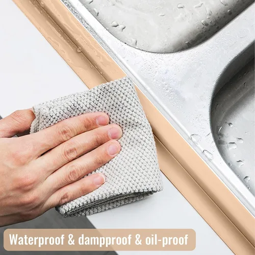 Miniatura 4 de Cinta selladora de baño, impermeable, cinta de calafateo de esquina de pared, cinta autoadhesiva simple para cocina, inodoro, bañera, baño