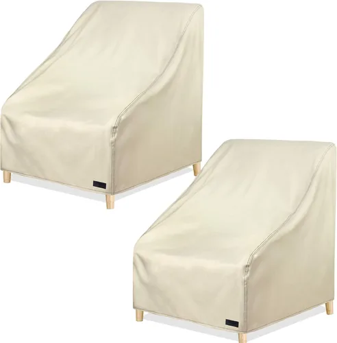 Miniatura 17 de NettyPro Fundas para Sillas de Patio Impermeables para Muebles de Exterior Sillón Giratorio Reclinable Mecedora Lounge Asiento Profundo, Se Adapta