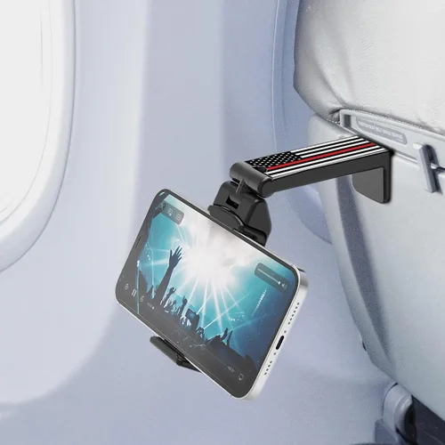 Miniatura 12 de Accesorios de viaje, bandeja universal para el respaldo del asiento, soporte de clip para teléfono manos libres, tamaño de bolsillo ajustable
