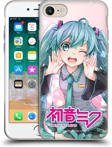 Miniatura 122 de Head Case Designs Licencia Oficial Hatsune Miku Gráficos Lindos Carcasa de Gel [Protección de Grado Militar] Compatible con Apple iPhone 7