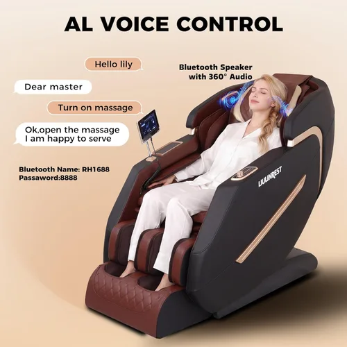 Miniatura 6 de Silla de masaje 4D 2026 de cuerpo completo, silla de masaje de gravedad cero con pista SL y calefacción, silla reclinable Shiatsu de masaje