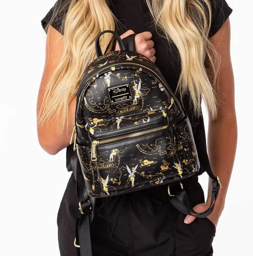 Miniatura 7 de Loungefly Disney Tinkerbell Neverland Treasure Map - Mini mochila con estampado Little Little Of Pixie Dust Negro