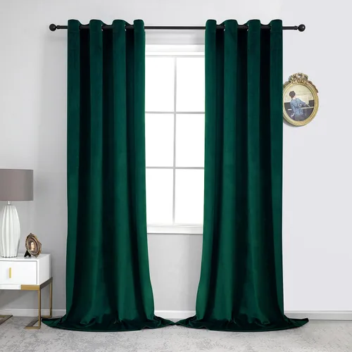 Miniatura 19 de VANASEE Cortinas de terciopelo gris oscuro para dormitorio, 63 pulgadas de largo, cortinas opacas para oscurecer la habitación, cortinas