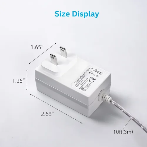 Miniatura 5 de Transformador de timbre de 24 voltios 110V/120V AC a DC 24V Adaptador compatible con tiras de luces LED