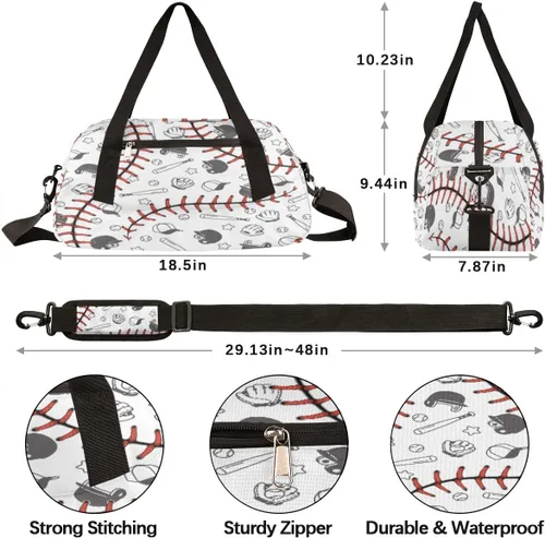 Miniatura 4 de Bolsa de lona para niños, bolsa de gimnasio deportiva para niños, niñas y adolescentes, bolsa de mano para el fin de semana, bolsa de viaje