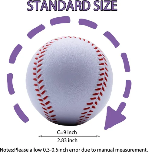 Miniatura 2 de Magicorange Béisbol, pelotas de espuma 12 pelotas pack de entrenamiento y práctica pelotas de béisbol sin marcar para lanzamiento suave, bateo