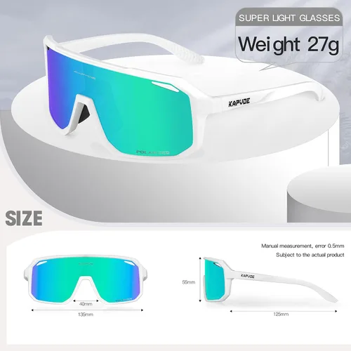 Miniatura 5 de KAPVOE Gafas de sol polarizadas para ciclismo, deportes, UV400, para correr, pesca, béisbol, para hombres y mujeres, K62