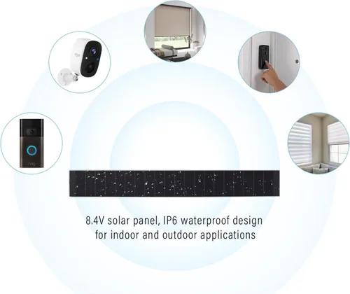 Miniatura 6 de Cargador de panel solar de 8.4 V para persianas enrollables motorizadas, fuente de alimentación solar de alta eficiencia de 3.5 W/11 W