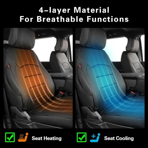 Miniatura 7 de EKR Fundas de asiento F150 para Ford F-150 STX 2024-2026 y F150 XL/XLT/Tremor 2021-2026 y (Lightning) F-150 Pro/XLT/Flash 2022-2024, resistentes
