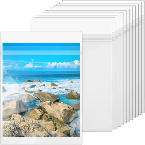 Miniatura 12 de VOKOY Paquete de 50 Fundas Transparentes como Cristal de 8.5 x 11 Pulgadas Bolsas de Almacenamiento, Bolsas de Celofán Autosellantes Resellables