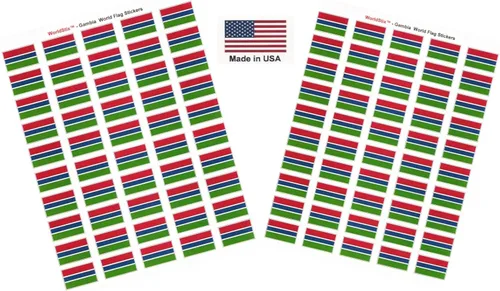 Miniatura 303 de 100 calcomanías de la bandera de Alaska; 1.5" x 1" hechas en Estados Unidos, calcomanías autoadhesivas de la bandera del estado para álbumes