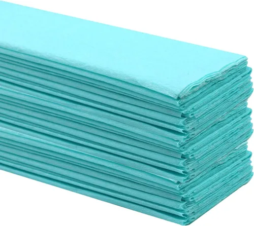 Miniatura 27 de Pliegues de papel crepé (30 hojas), 20 pulgadas de ancho por 3.2 pies de largo, papel crepé mexicano, 21 colores surtidos (verde claro)