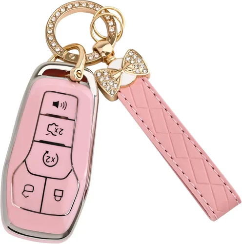 Miniatura 13 de TECARATE Funda para llavero VW – Funda de TPU suave compatible con VW Jetta Atlas Golf Polo Passat MK8 Tiguan Beetle Gti Smart Remote Key (3 botones)