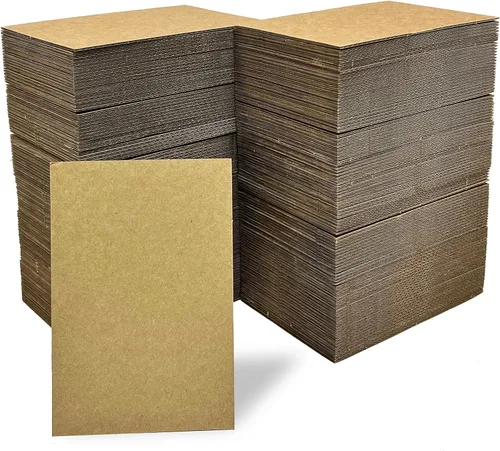 Paquete de 200 hojas de cartón corrugado Kraft de 4 x 6 pulgadas, planos a granel de primera calidad para camisetas, envíos, correo, manualidades