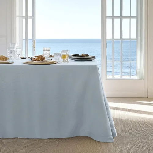 Miniatura 16 de Linen World - Mantel de lino de otoño de 55 x 55 pulgadas, mantel rectangular lavable de lino francés para comedor, al aire libre, bodas