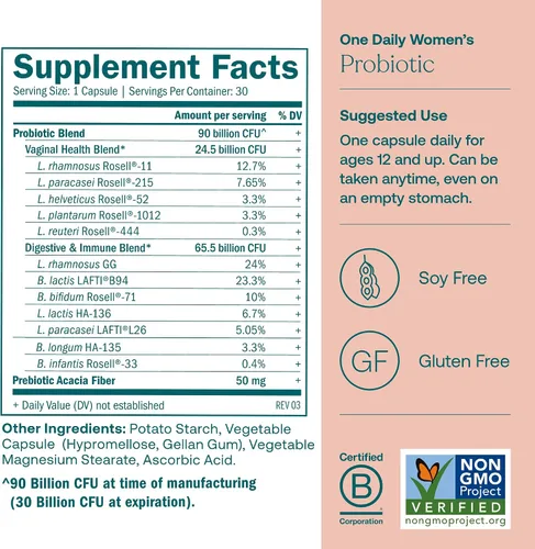 Miniatura 4 de True Grace One Daily Multivitamínico para mujer (30 tabletas veganas) y un probiótico diario para mujer (30 cápsulas vegetarianas), sin gluten, sin