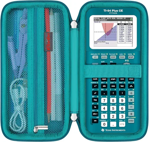 Miniatura 10 de Elonbo Funda de transporte para calculadora gráfica a color Texas Instruments TI-84 Plus CE/TI-84 Plus/TI-83 Plus/TI-83 Plus CE, bolsillo de malla