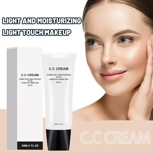 Miniatura 2 de Crema CC de ajuste de tono de piel SPF 50, nuevos cosméticos CC Crema, premaquillaje hidratante corrector de piel tono de piel (natural, 1 unidad)