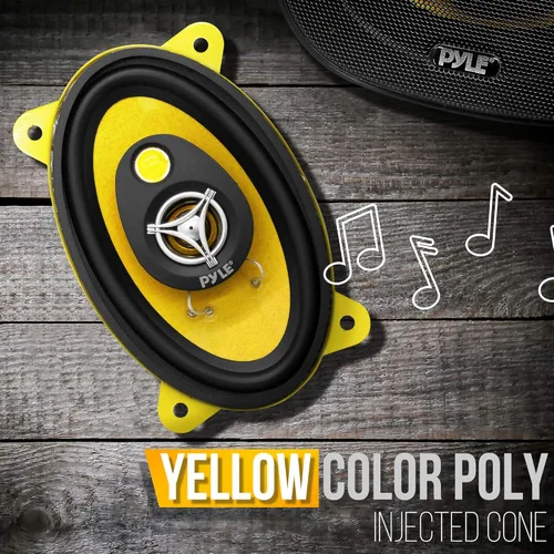 Miniatura 4 de Pyle Sistema de altavoces de tres vías para coche - Pro 4x6 pulgadas 180W 4 ohmios, tweeter medio, componentes de audio de sonido para estéreo