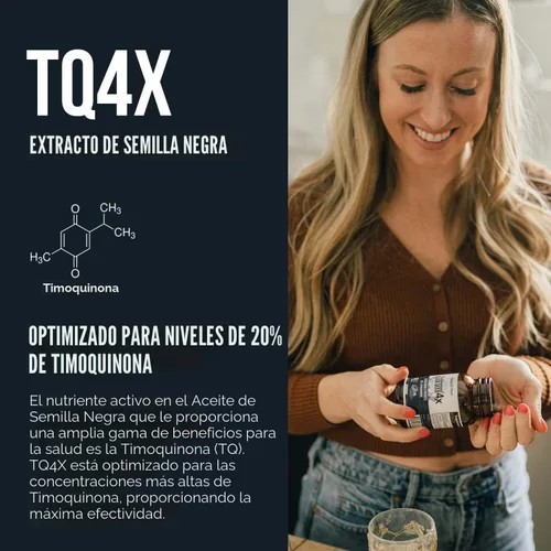 Miniatura 3 de Cápsulas de extracto de aceite de semilla negra con 20% de timoquinona - TQ-Advanced 4X®: Concentración potente de timoquinona disponible