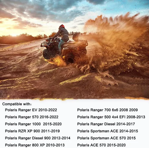 Miniatura 6 de Pastillas de Freno Delanteras y Traseras para Polaris Ranger 800 700 570 500 XP RZR 900 Crew EV Sportsman ACE