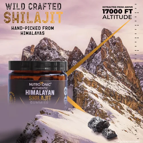 Miniatura 6 de NutroTonic® Gomitas Shilajit orgánicas del Himalaya – Sabor a vainilla de melocotón – Shilajit para hombres y mujeres – Miel de Manuka artesanal