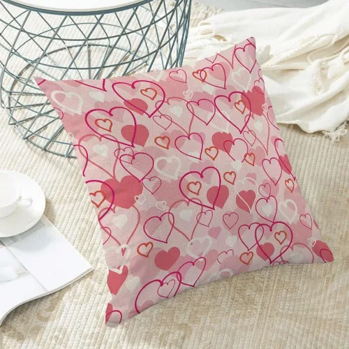 Miniatura 5 de BETGINY Fundas de almohada rosas de San Valentín de 18 x 18 pulgadas, paquete de 2, fundas de almohada decorativas de lino para dormitorio, hogar
